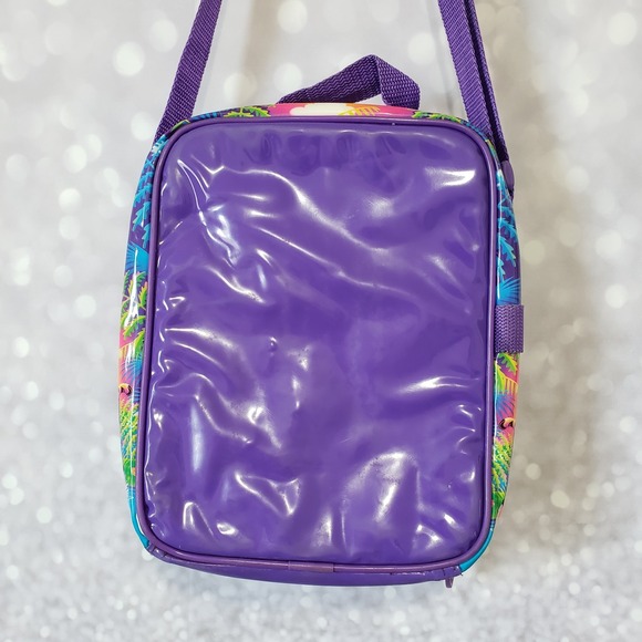 Lisa Frank Y2K Tiger Purple Insulated Lunch Box Double Zip Adjustable Strap - Picture 2 of 14